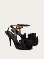 Ferragamo Flower embellished high heel sandal - Image 3
